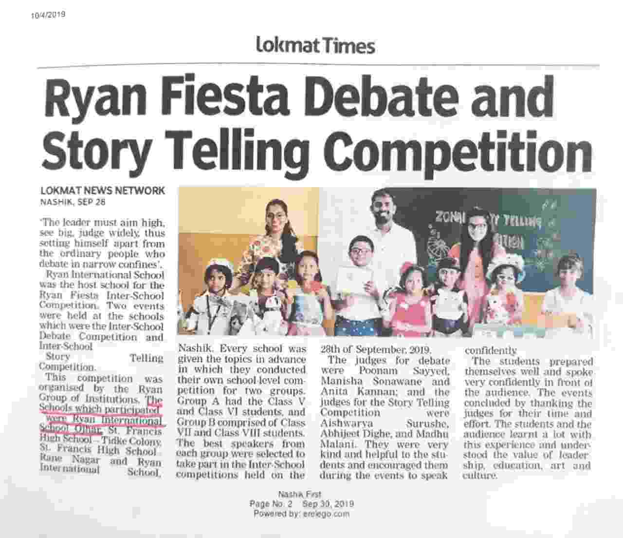 RYAN FIESTA - Ryan International School, Hal Ojhar